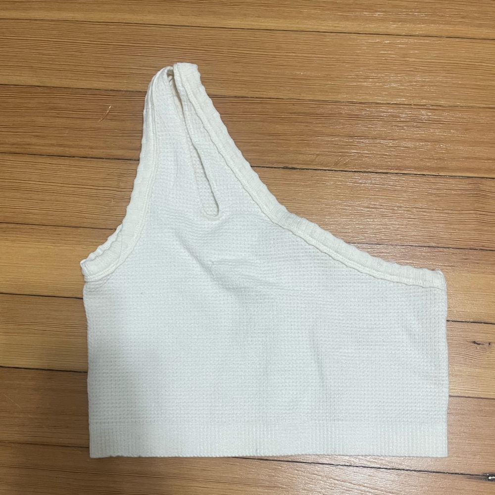 Urban Outfitters white one shoulder crop top
